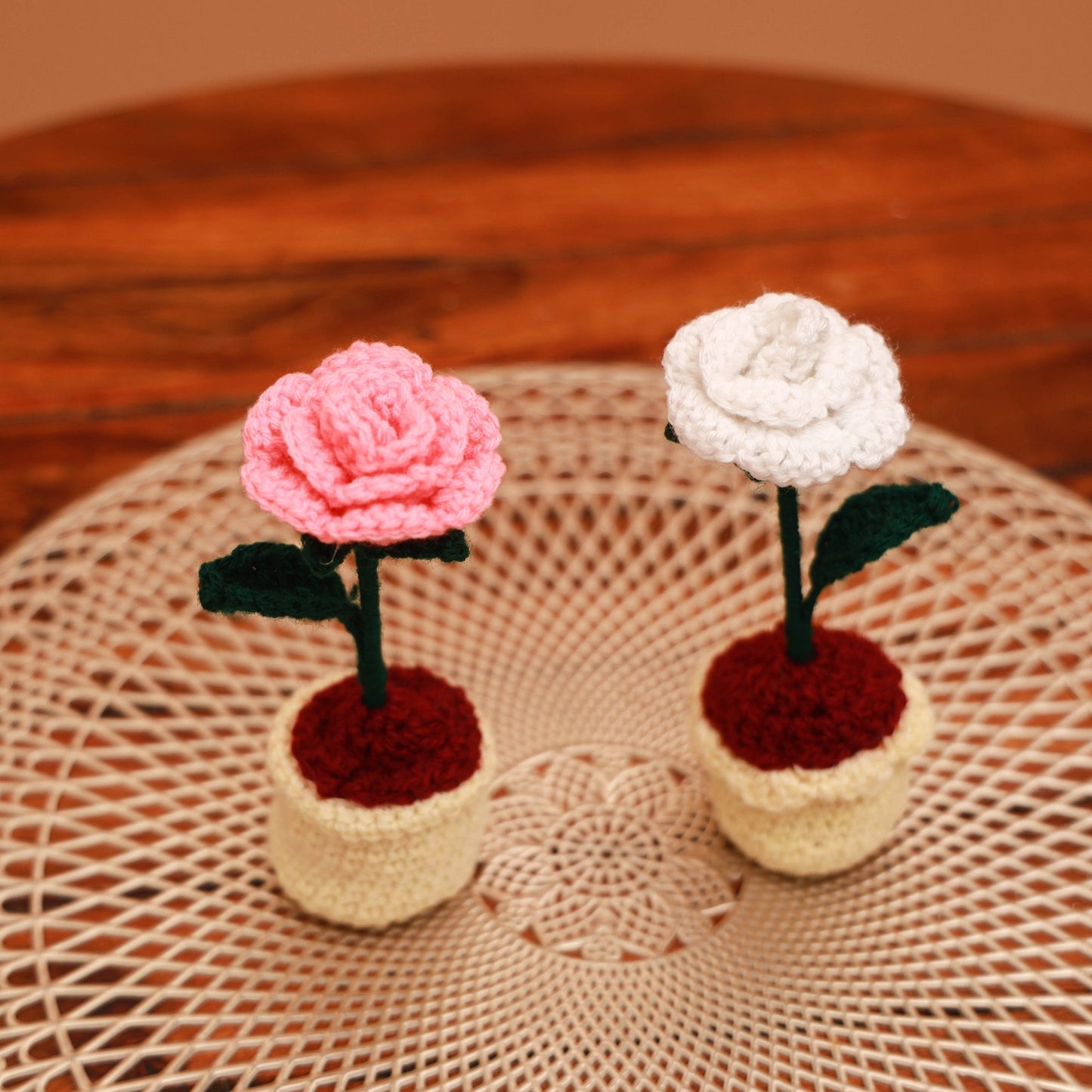 Handmade crochet flower pots (set of 2) 18 - handcrafted