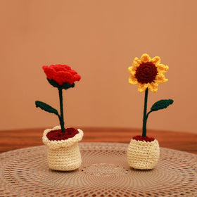 Handmade crochet flower pots (set of 2) 21 - handcrafted