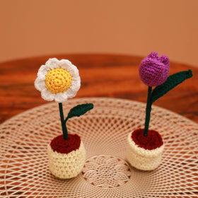 Handmade crochet flower pots (set of 2) 23 - handcrafted