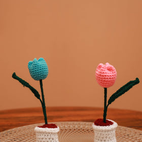 Handmade crochet flower pots (set of 2) 25 - handcrafted