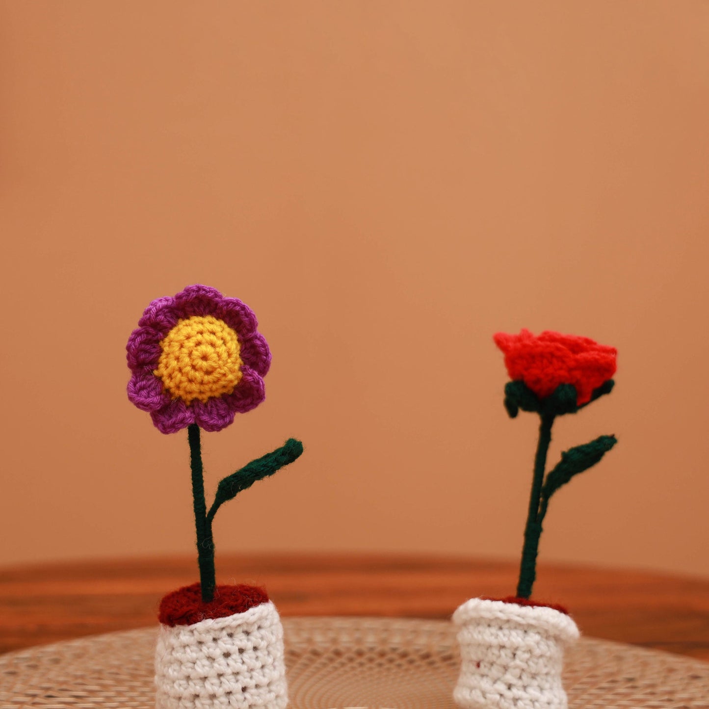 Handmade crochet flower pots (set of 2) 26 - handcrafted