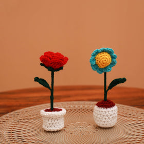 Handmade crochet flower pots (set of 2) 28 - handcrafted