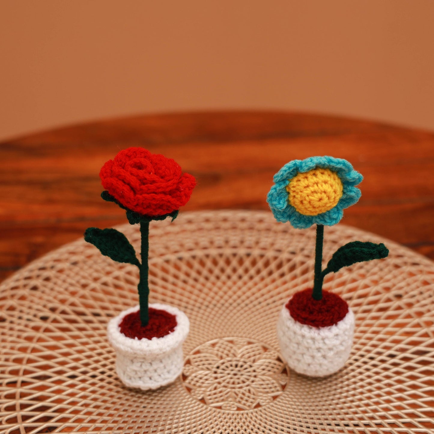 Handmade crochet flower pots (set of 2) 28 - handcrafted