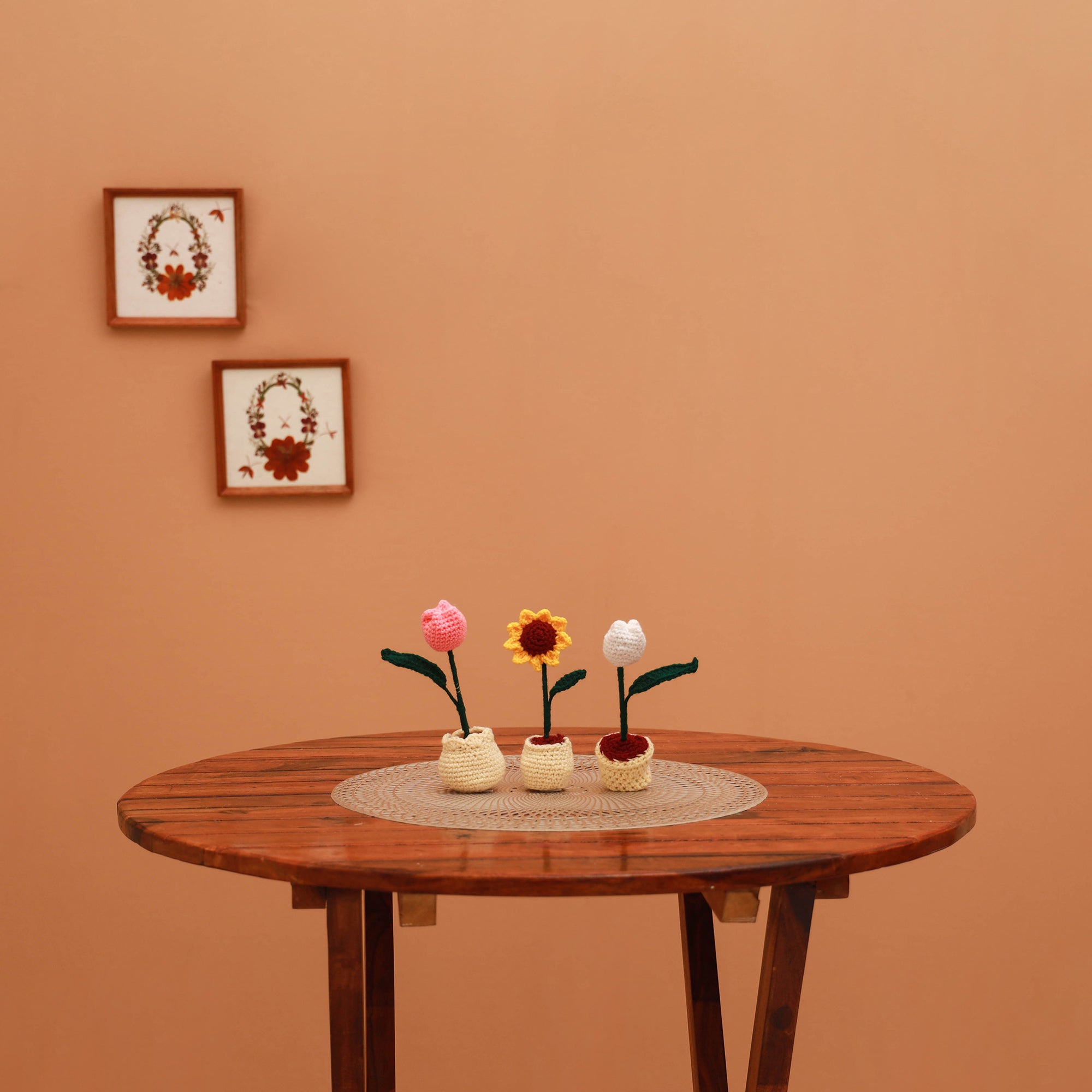 Handmade crochet flower pots (set of 3) 29 - handcrafted