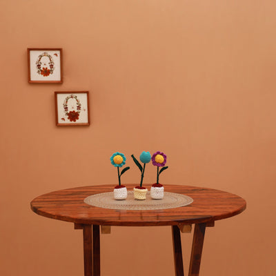 Handmade crochet flower pots (set of 3) 30 - handcrafted