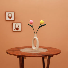 Handmade crochet flower sticks (set of 2) 03 - handcrafted