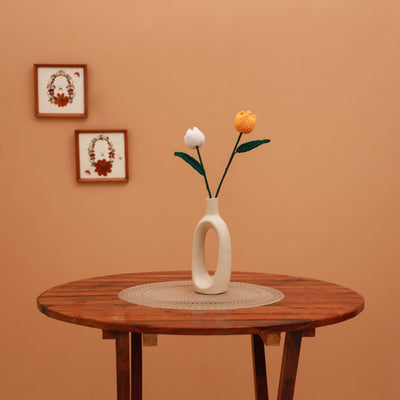 Handmade crochet flower sticks (set of 2) 04 - handcrafted