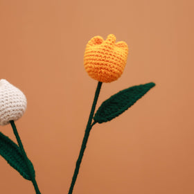 Handmade crochet flower sticks (set of 2) 04 - handcrafted