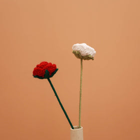 Handmade crochet flower sticks (set of 2) 08 - handcrafted