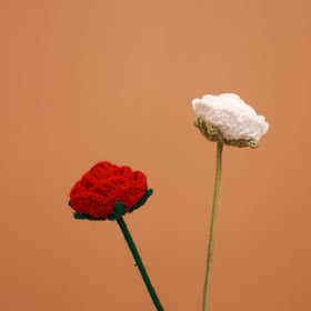 Handmade crochet flower sticks (set of 2) 08 - handcrafted