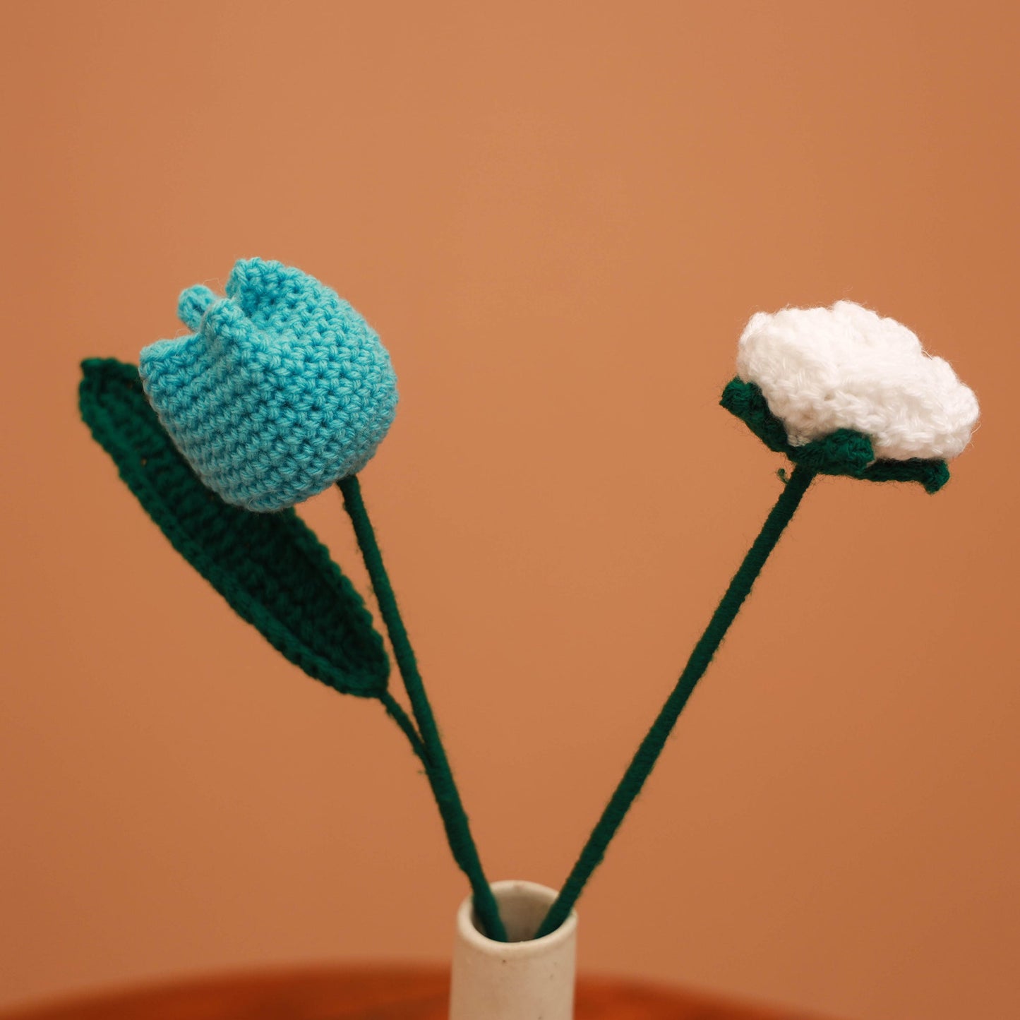 Handmade crochet flower sticks (set of 2) 10 - handcrafted