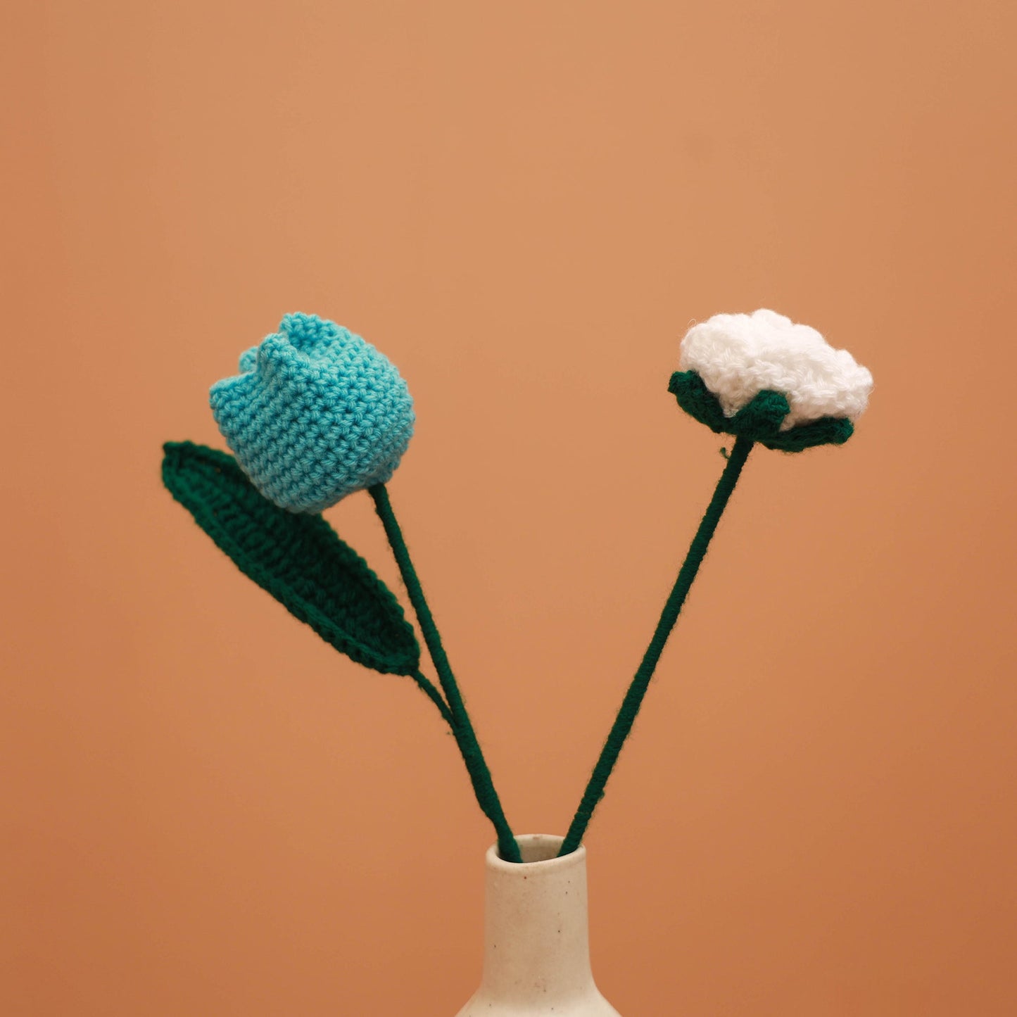 Handmade crochet flower sticks (set of 2) 10 - handcrafted