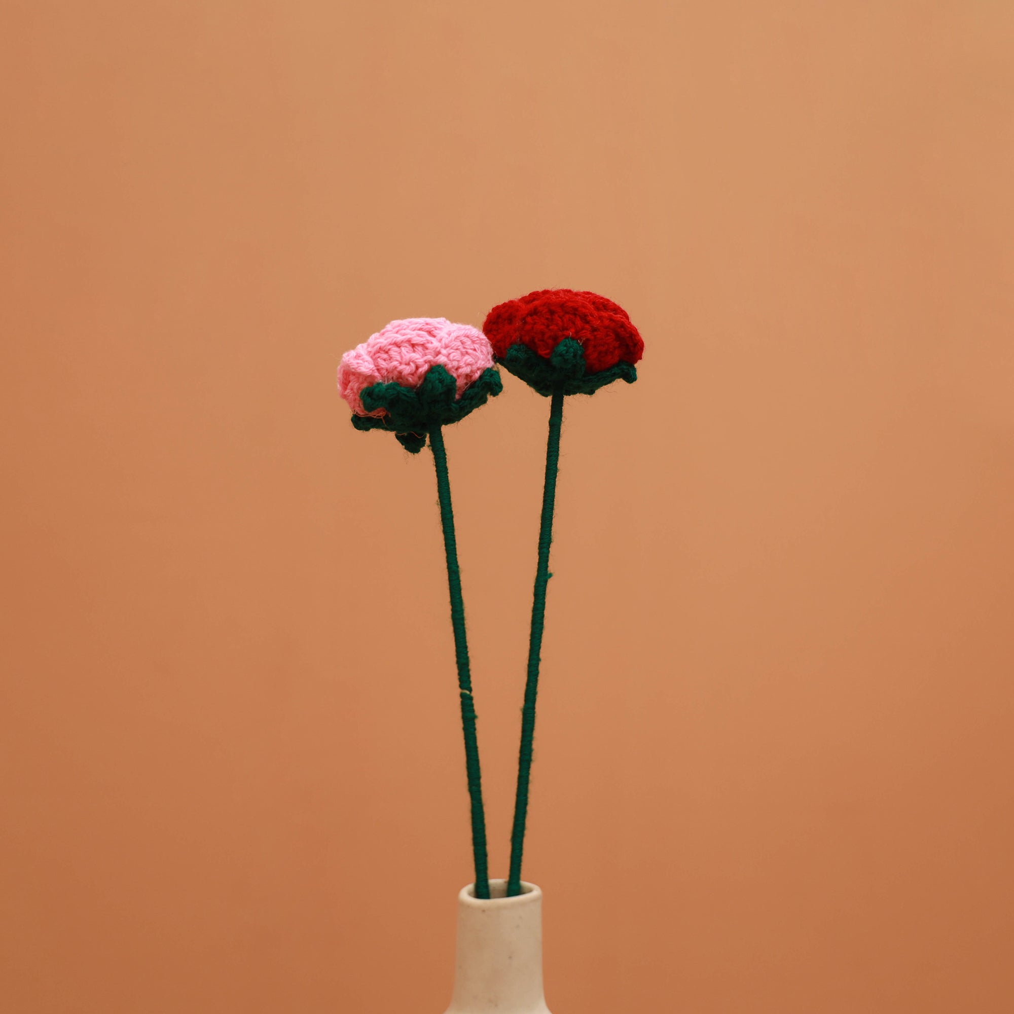 Handmade crochet flower sticks (set of 2) 12 - handcrafted