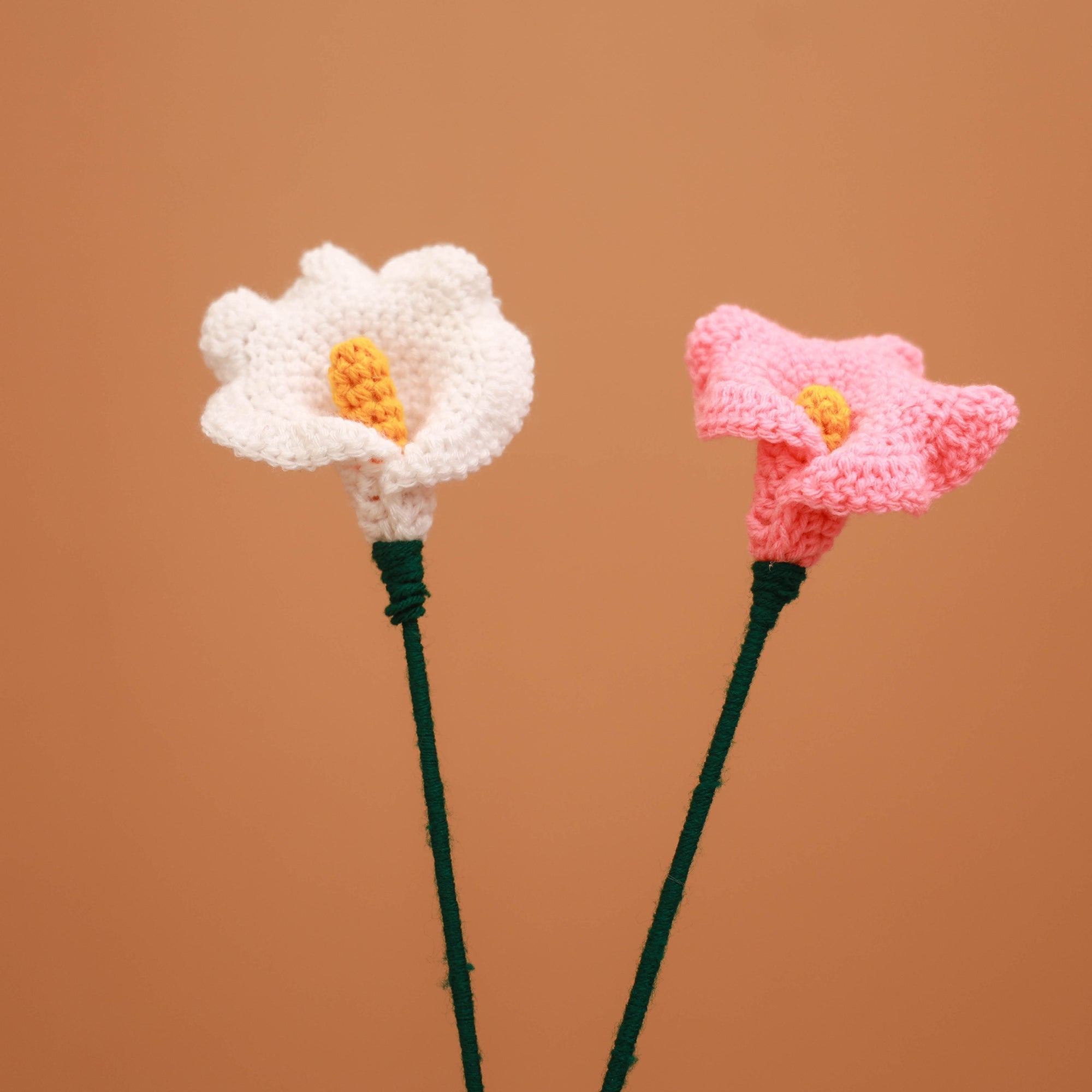 Handmade crochet flower sticks (set of 2) 13 - handcrafted