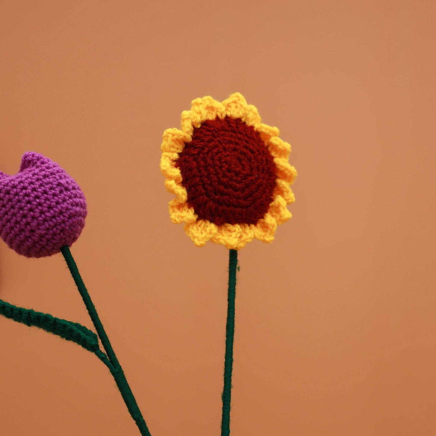 Handmade crochet flower sticks (set of 2) 14 - handcrafted