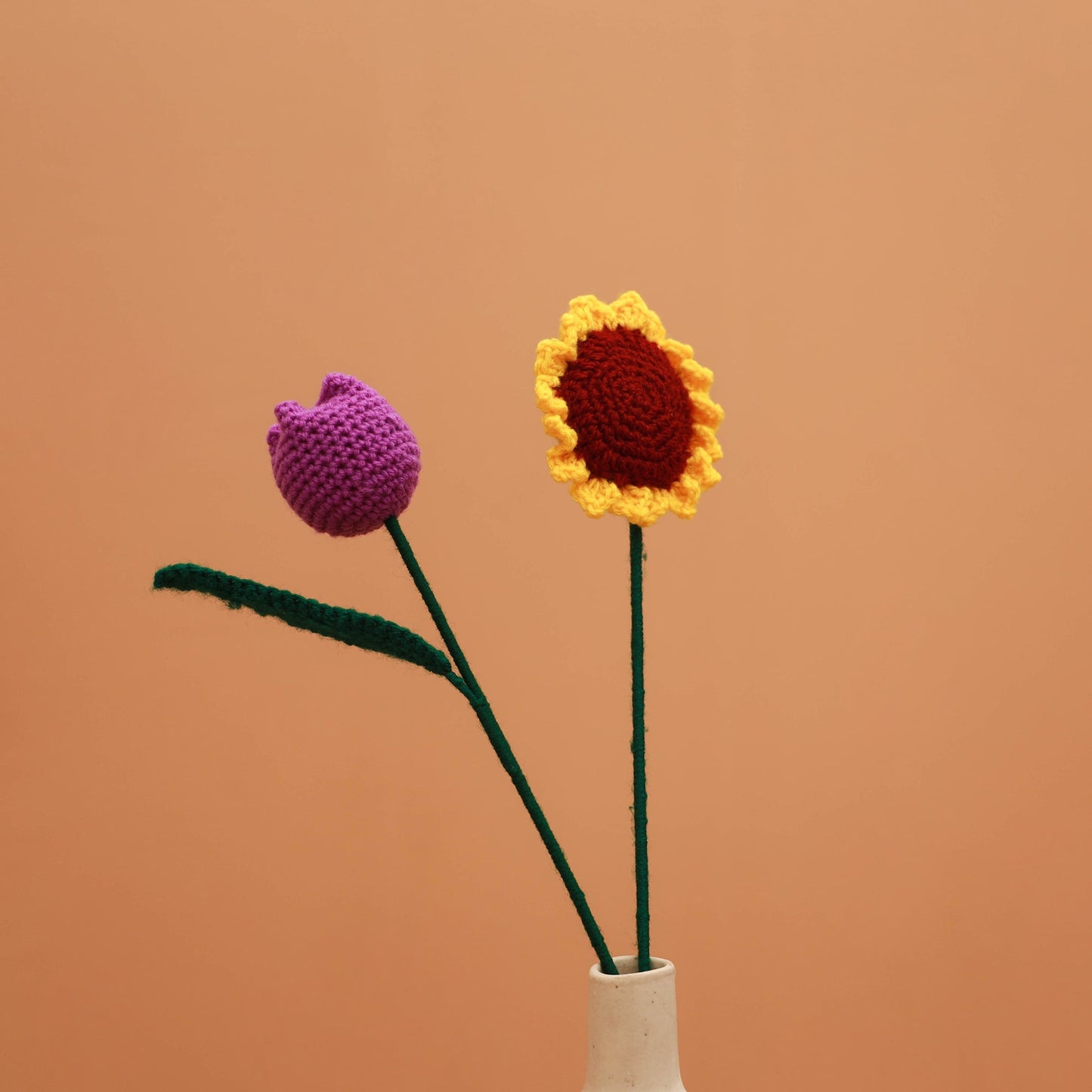 Handmade crochet flower sticks (set of 2) 14 - handcrafted