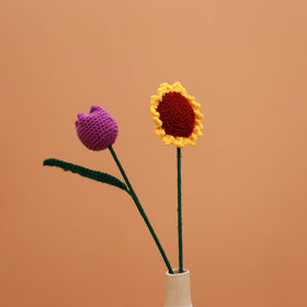 Handmade crochet flower sticks (set of 2) 14 - handcrafted
