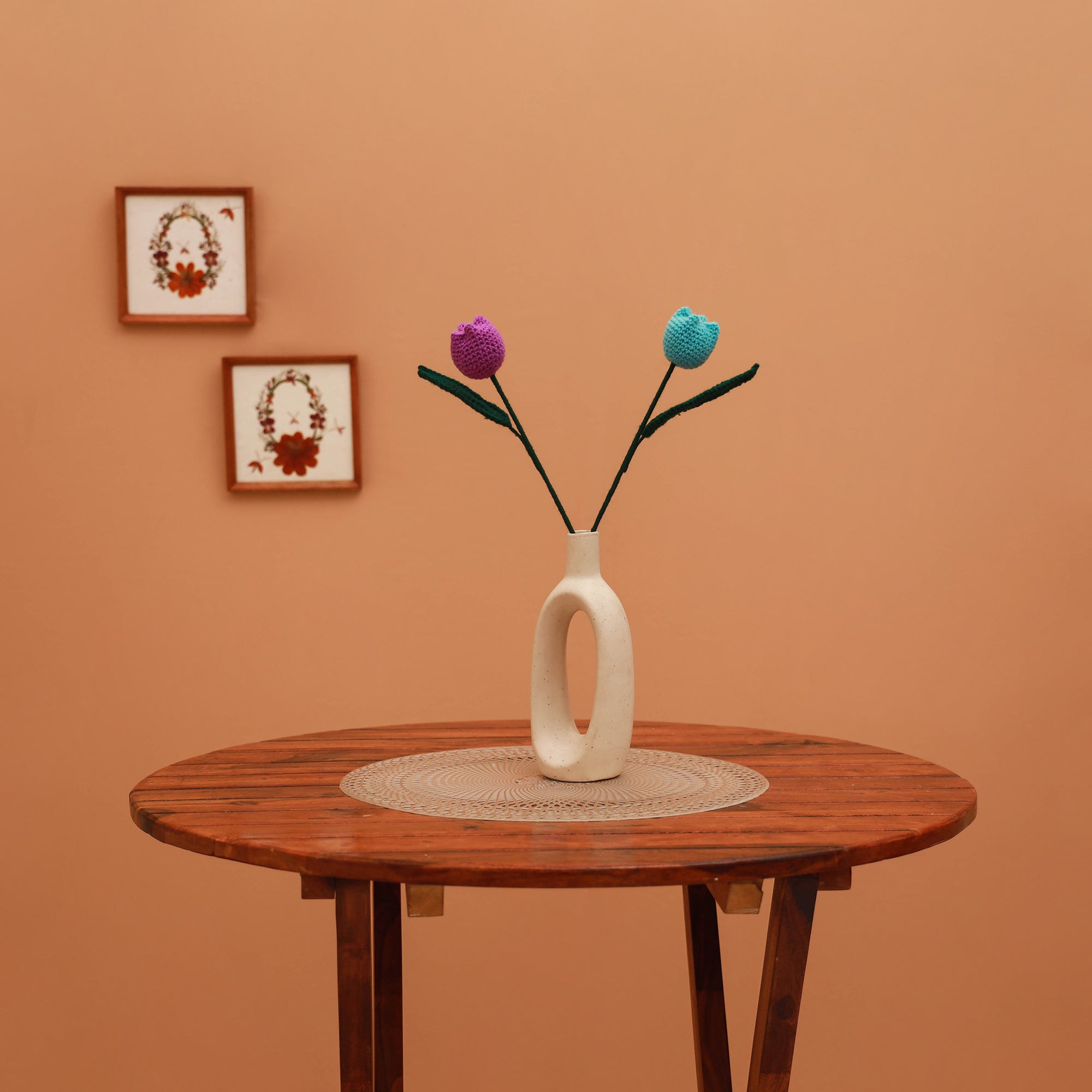 Handmade crochet flower sticks (set of 2) 16 - handcrafted