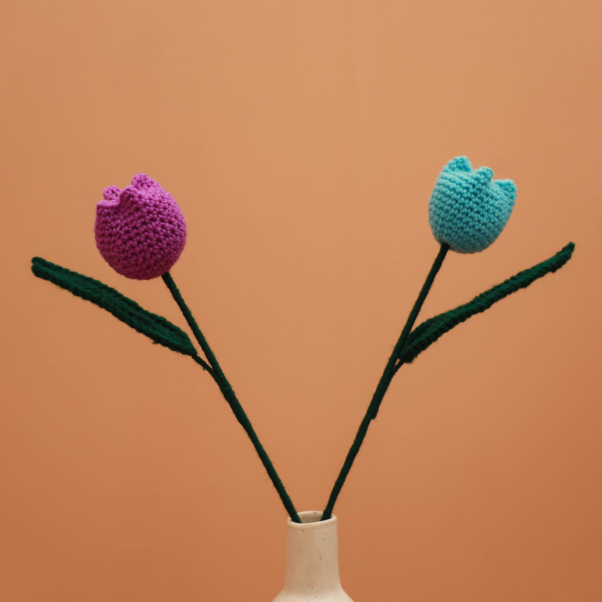 Handmade crochet flower sticks (set of 2) 16 - handcrafted