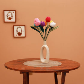 Handmade crochet flower sticks (set of 8) 01 - handcrafted