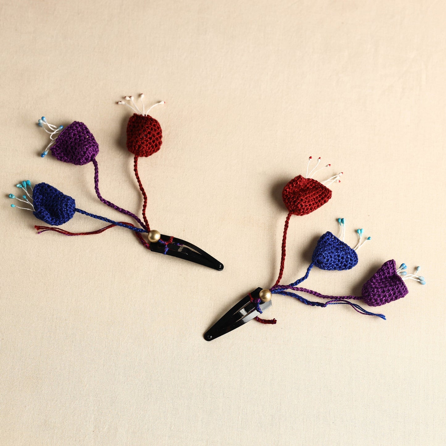  Handmade Crochet Tik-Tak Hair Clip (set of 2) 