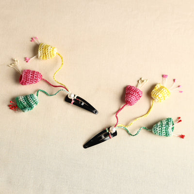  Handmade Crochet Tik-Tak Hair Clip (set of 2) 