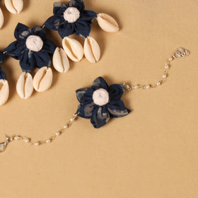 Multicolor - handmade fabart floral jewellery set 06