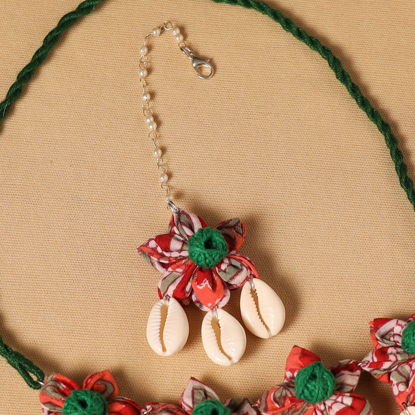 Handmade Fabart Floral Jewellery Set