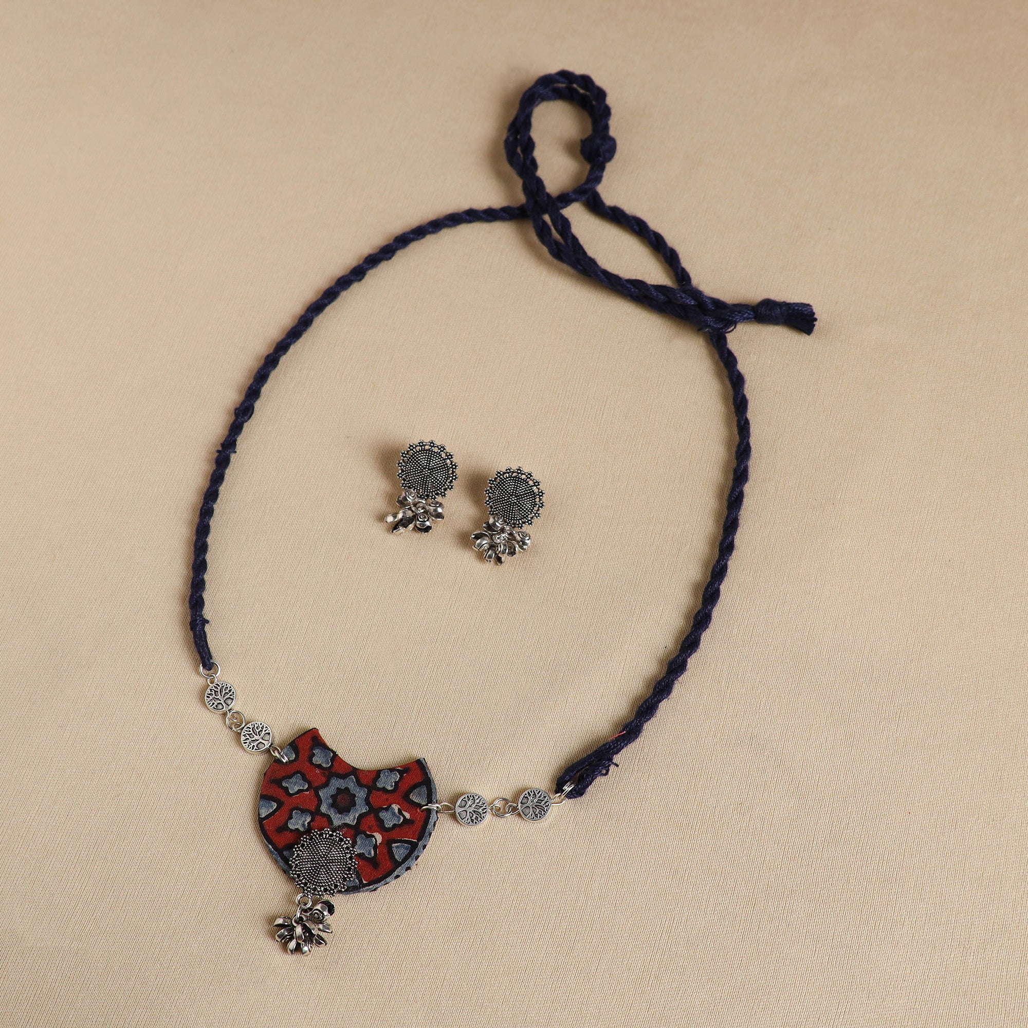 Multicolor - handmade fabart gs necklace set 11