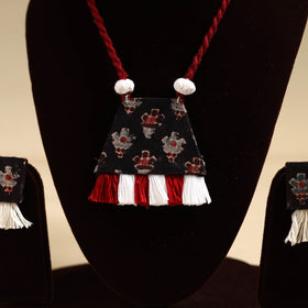 Multicolor - handmade fabart necklace set 15 - handcrafted