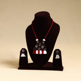 Multicolor - handmade fabart necklace set 15 - handcrafted