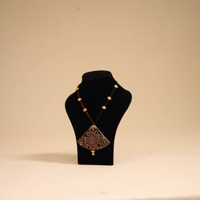 Multicolor - handmade fabart pendant necklace 17