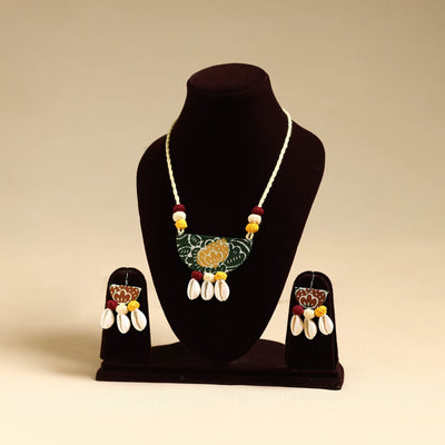 Multicolor - handmade fabart shell necklace set 28