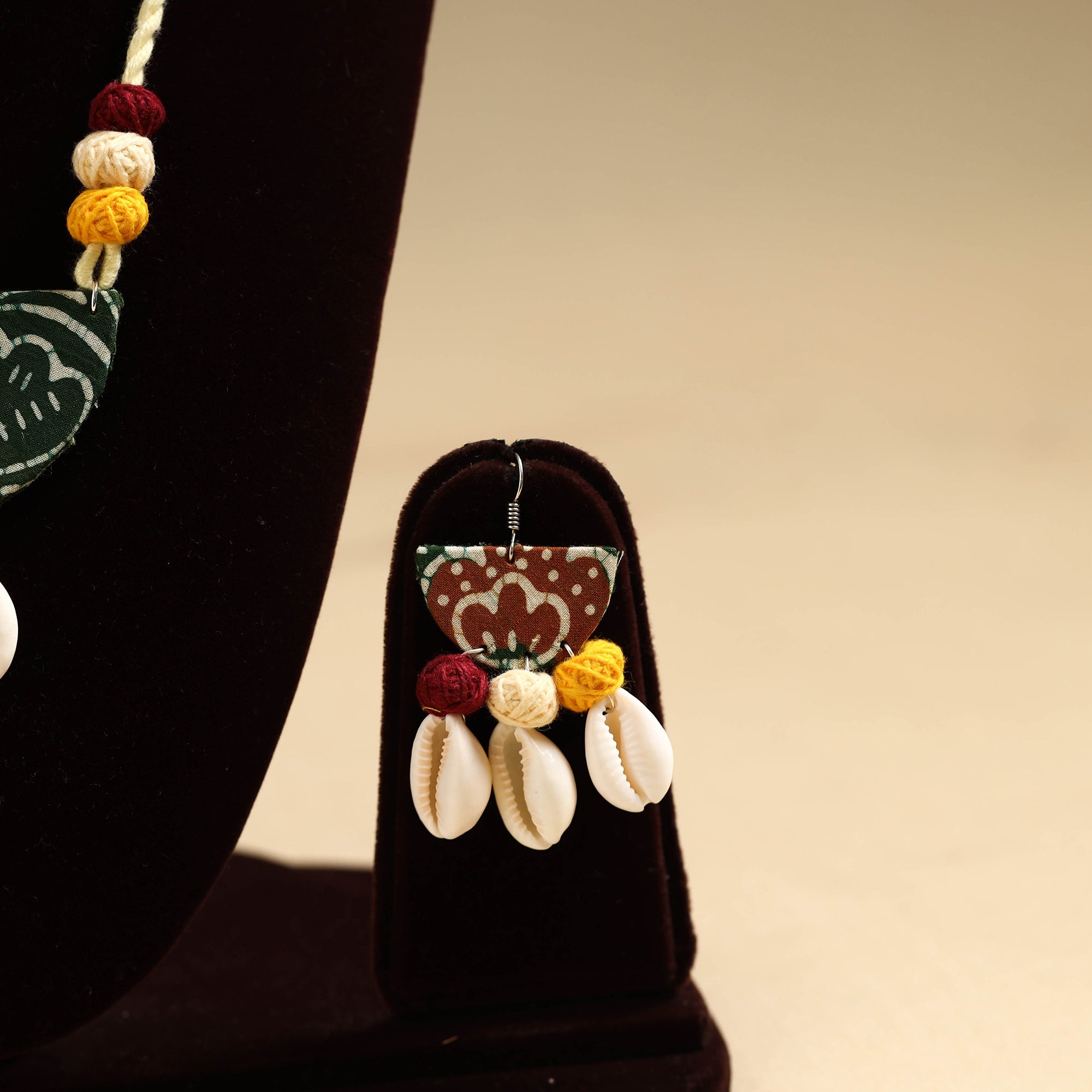 Multicolor - handmade fabart shell necklace set 28