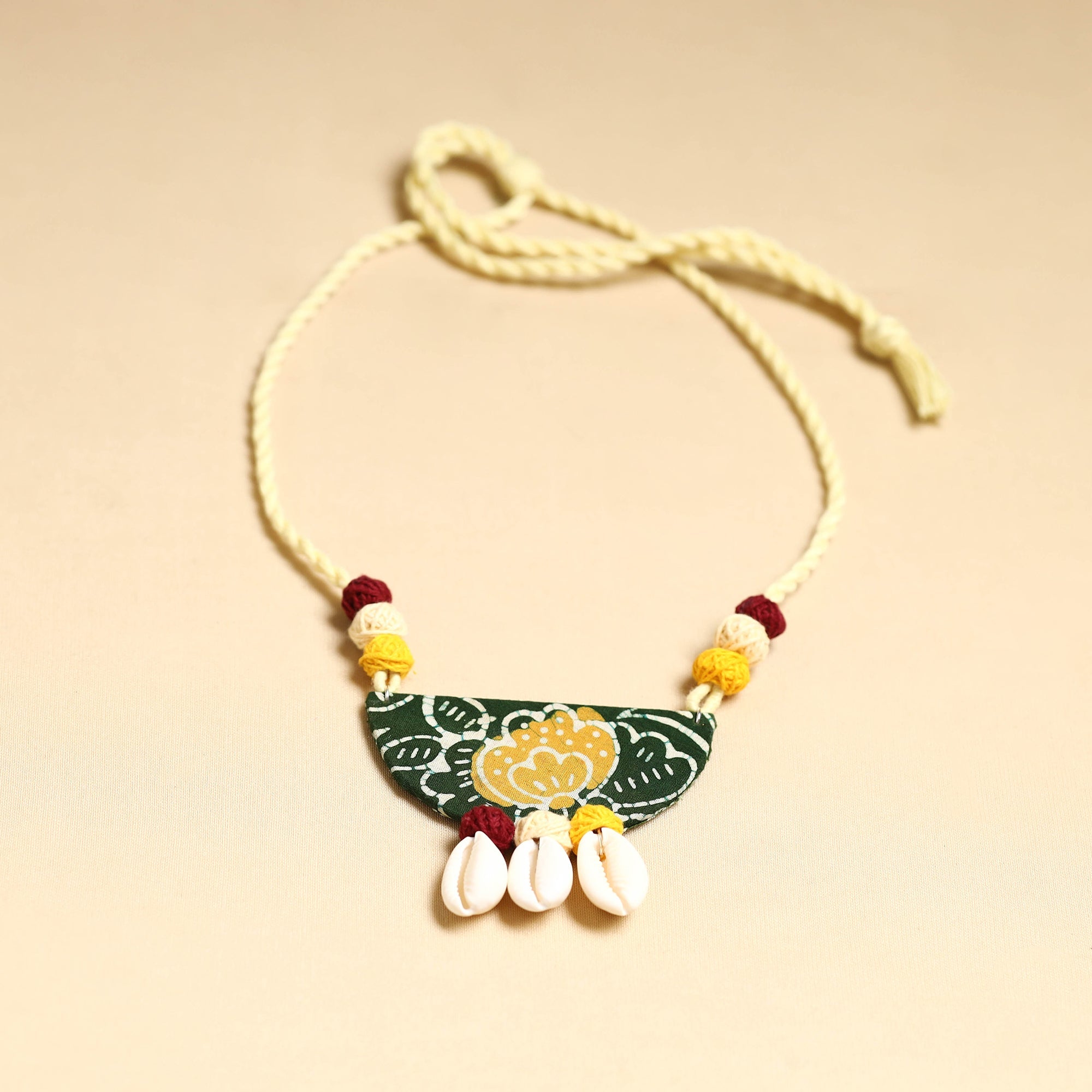 Multicolor - handmade fabart shell necklace set 28