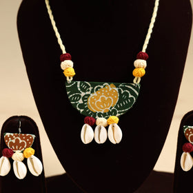 Multicolor - handmade fabart shell necklace set 28