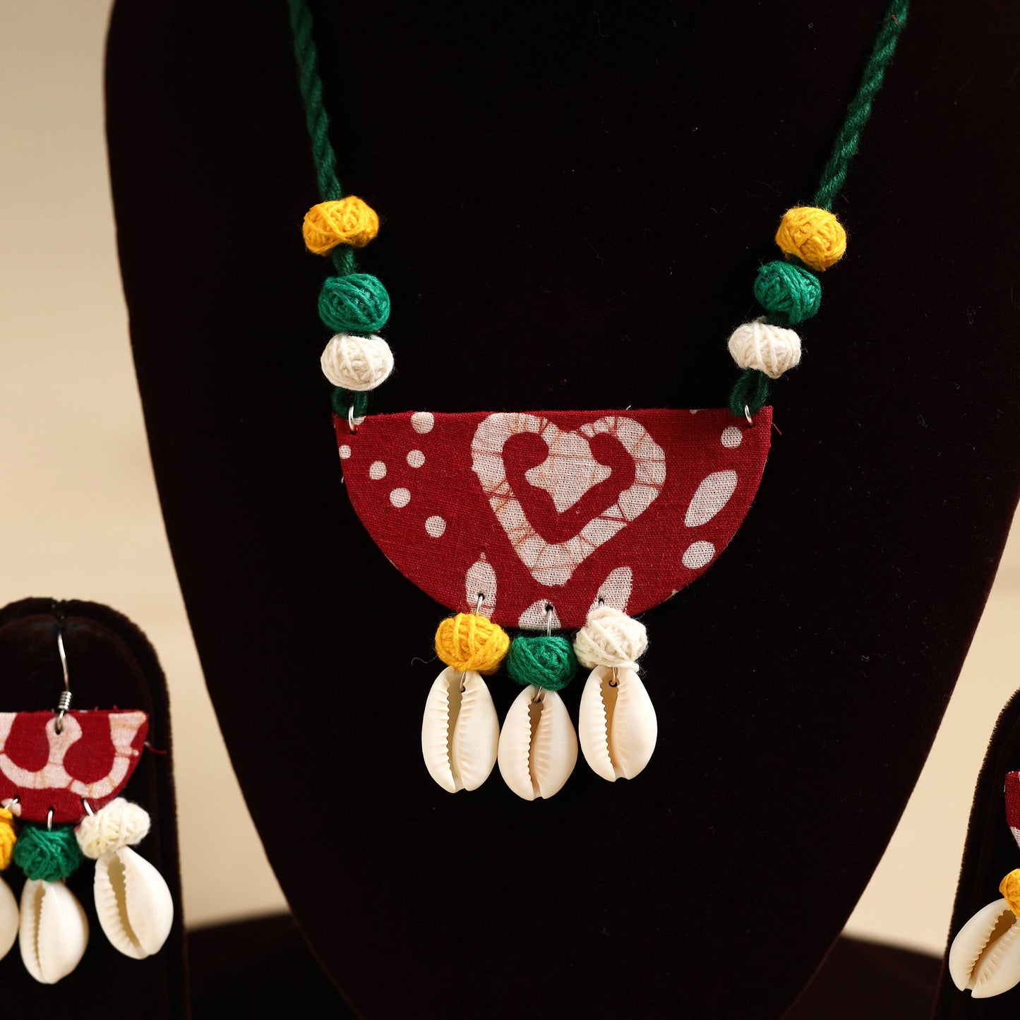 Multicolor - handmade fabart shell necklace set 29