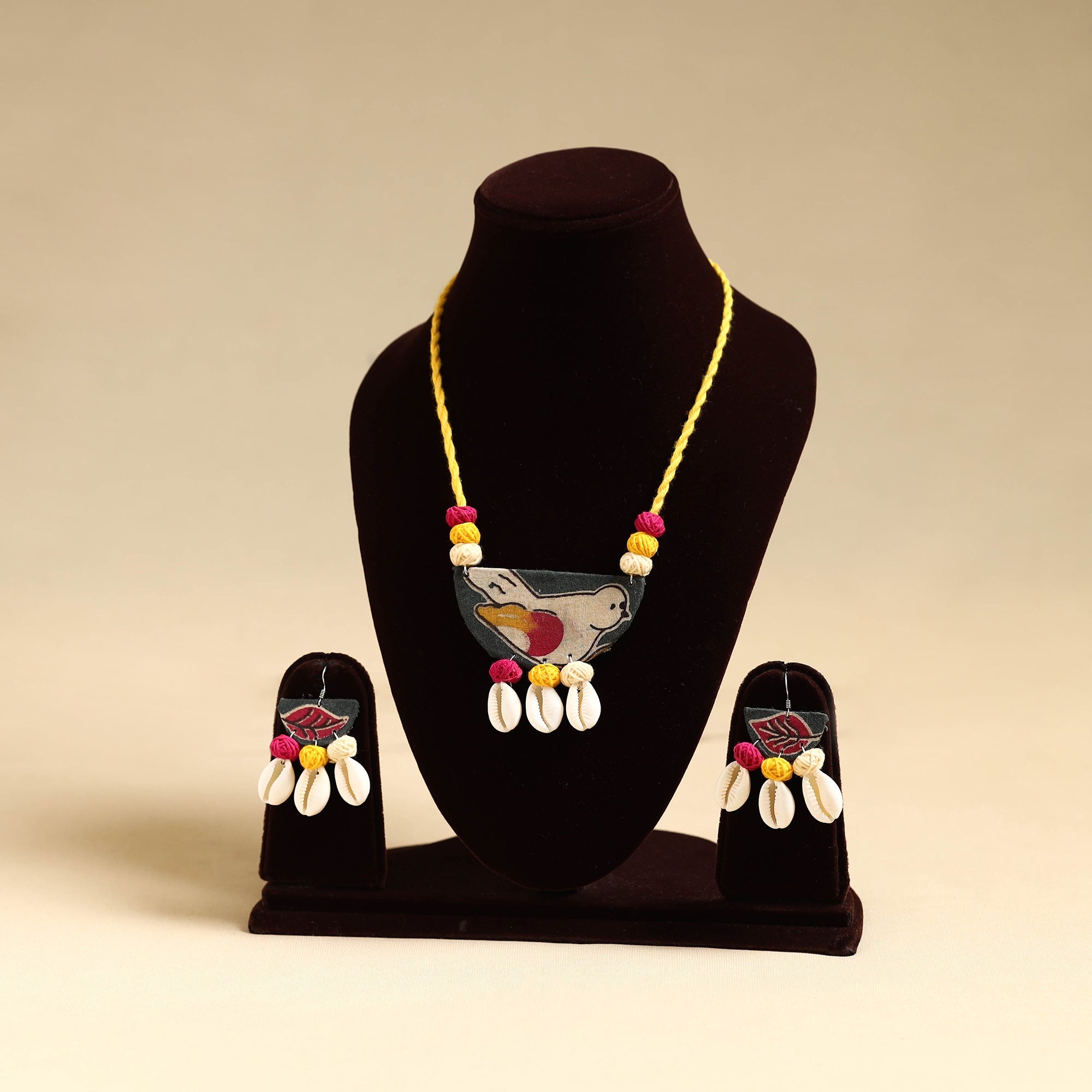 Multicolor - handmade fabart shell necklace set 31