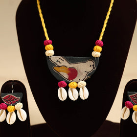 Multicolor - handmade fabart shell necklace set 31