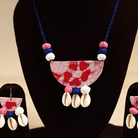 Multicolor - handmade fabart shell necklace set 34