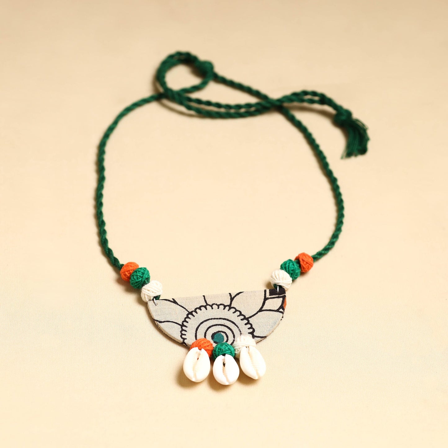 Multicolor - handmade fabart shell necklace set 35