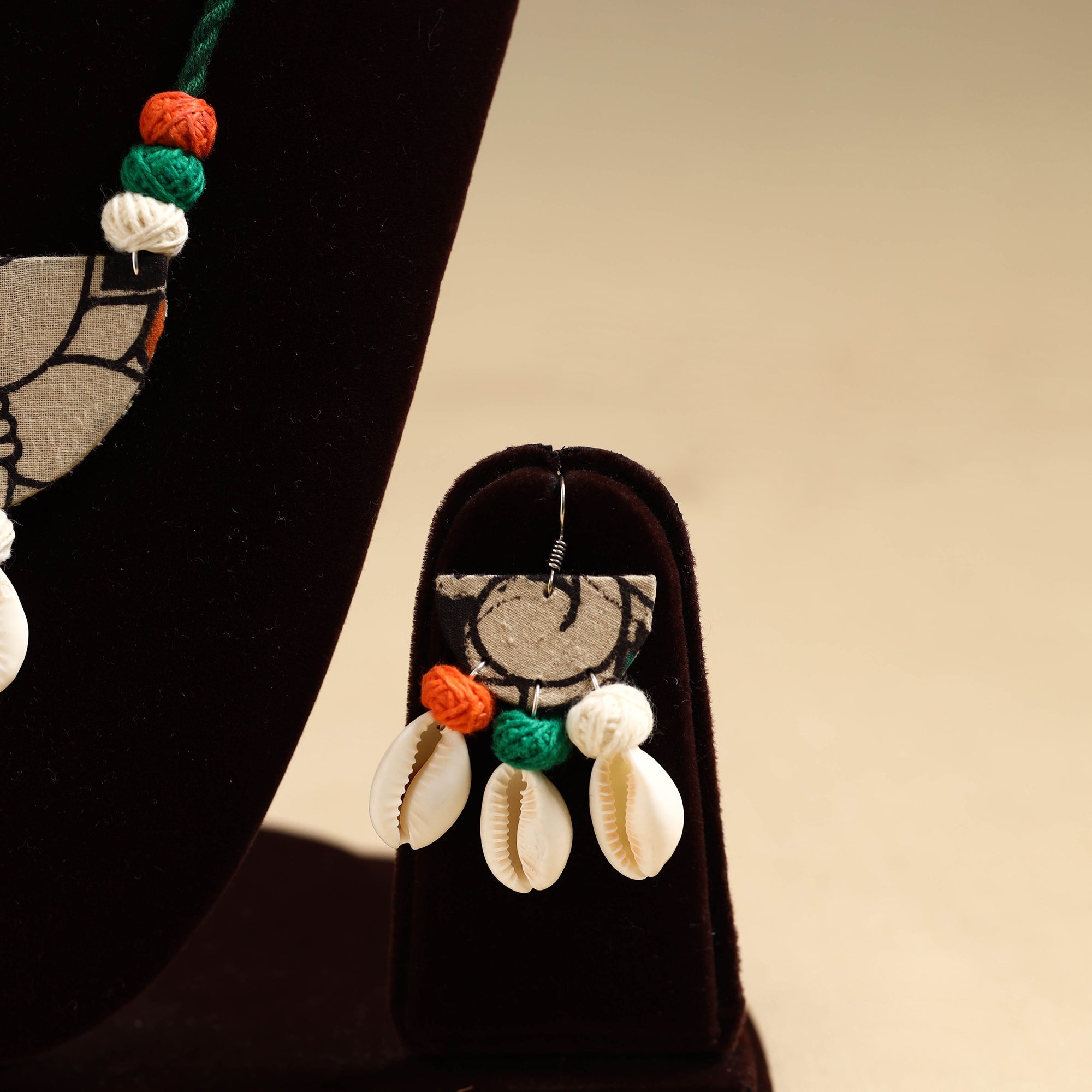 Multicolor - handmade fabart shell necklace set 35