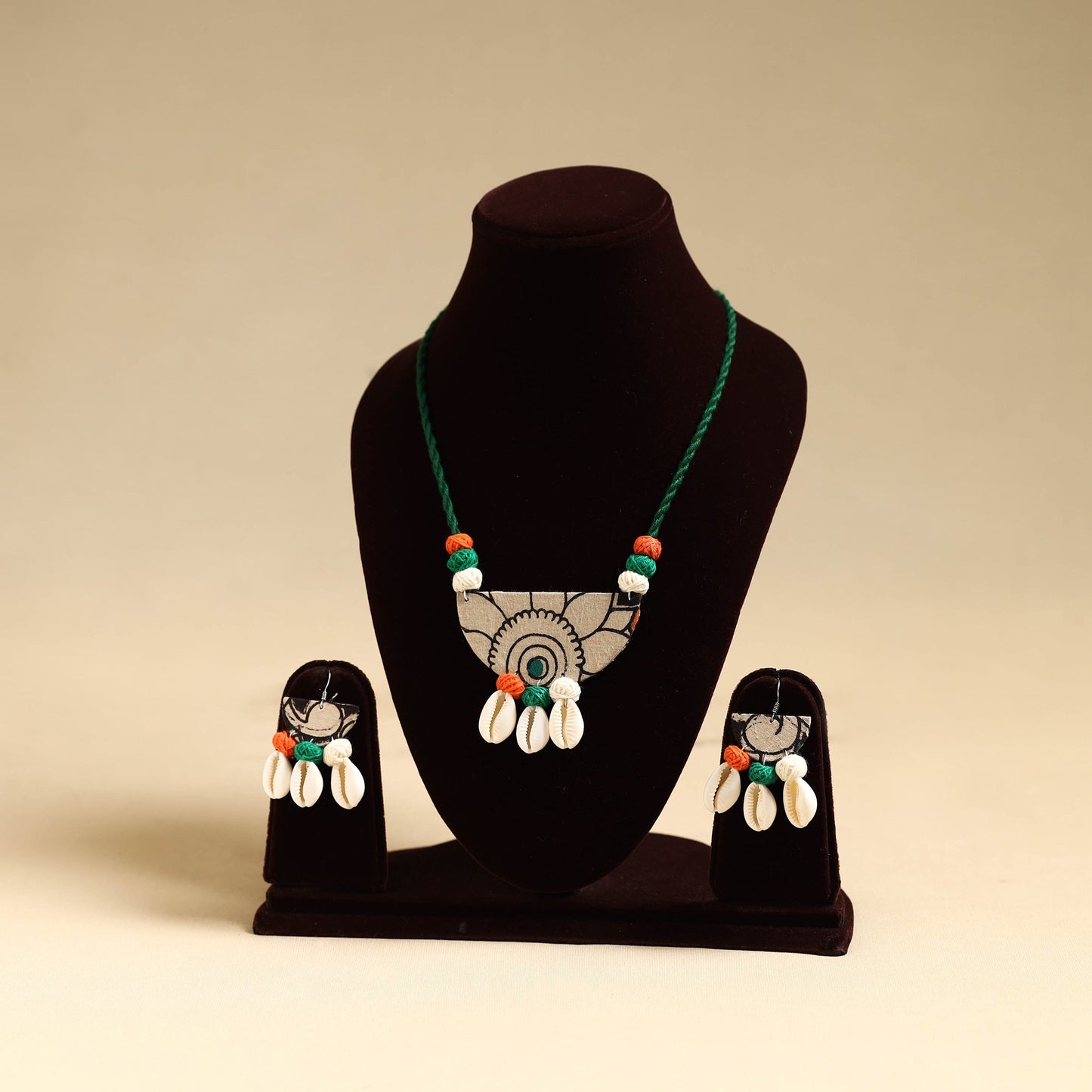 Multicolor - handmade fabart shell necklace set 35