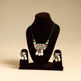 Multicolor - handmade fabart shell necklace set 35