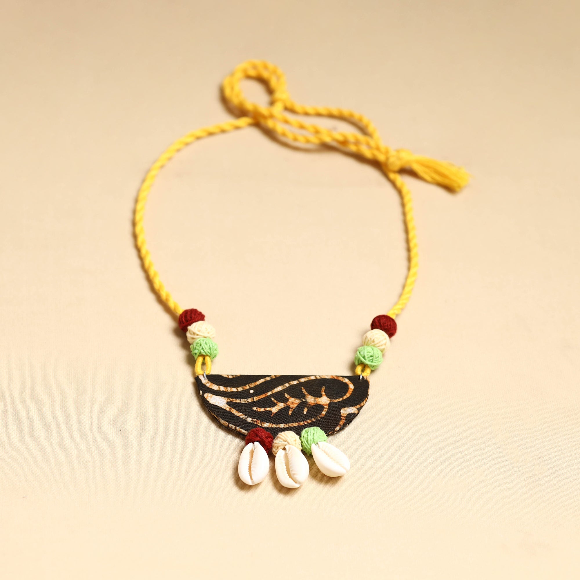 Multicolor - handmade fabart shell necklace set 40