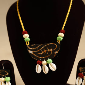 Multicolor - handmade fabart shell necklace set 40