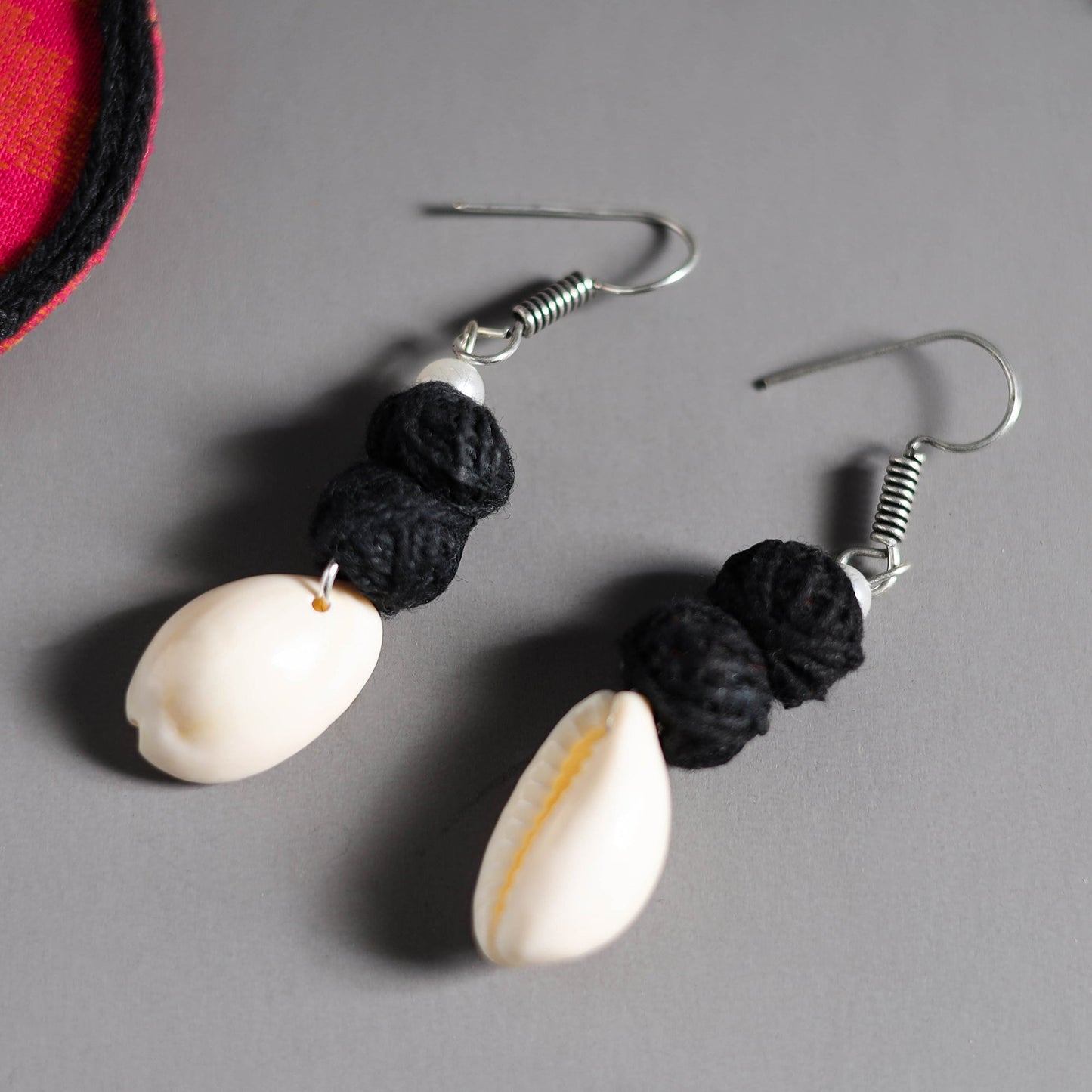 Multicolor - handmade fabart shell work necklace set 11