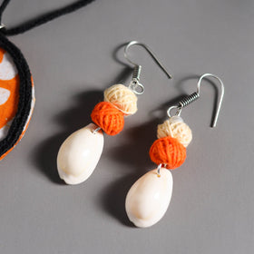 Multicolor - handmade fabart shell work necklace set 19