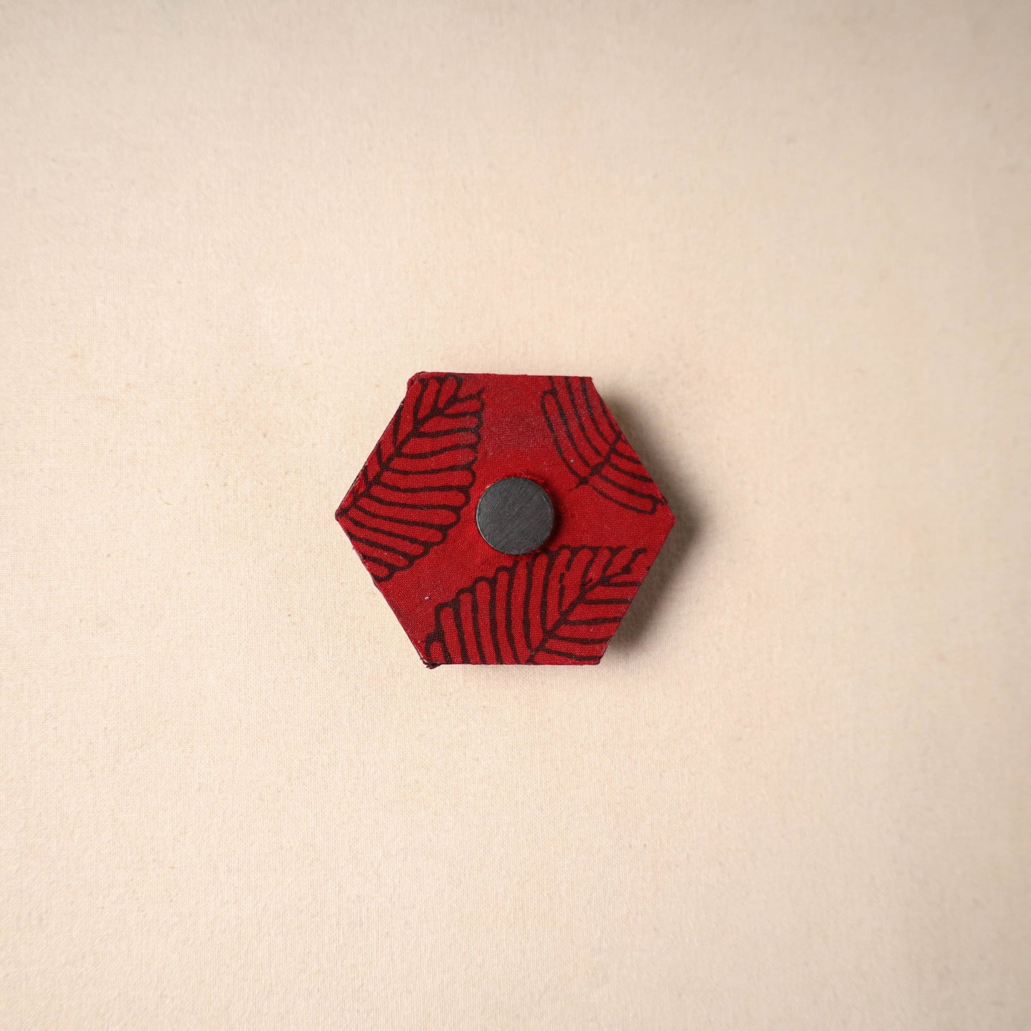 Multicolor - handmade fabart wooden magnet 51 - handcrafted