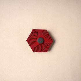 Multicolor - handmade fabart wooden magnet 51 - handcrafted